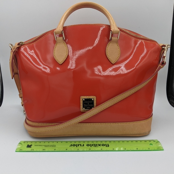 EUC Dooney & BourkeDarcy Orange Patent Leather Satchel - Picture 15 of 16